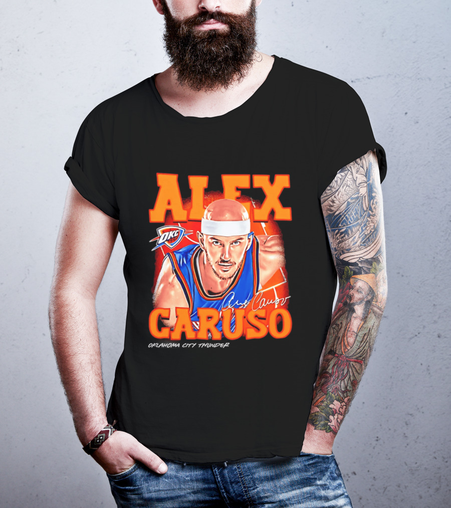 Alex Caruso Oklahoma City Thunder OKC Basketball Airbrush T-Shirt