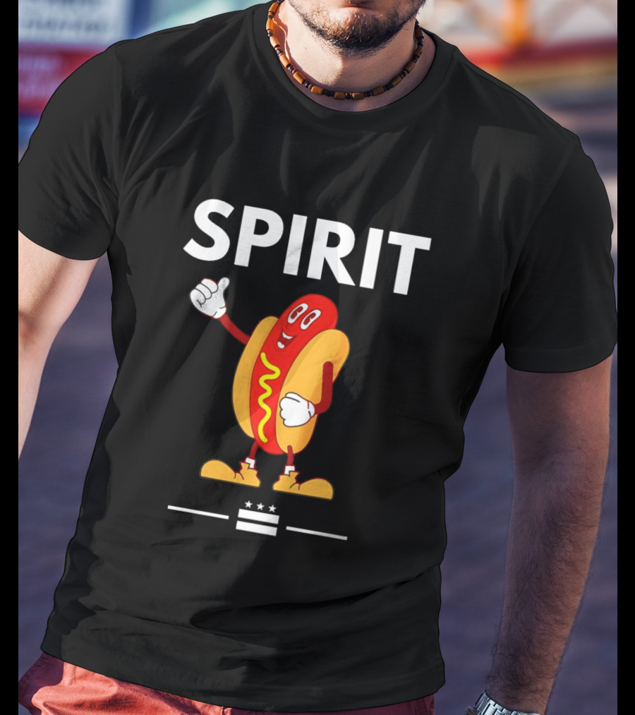 Spirit Hotdog Thumbs Up Cartoon T-Shirt