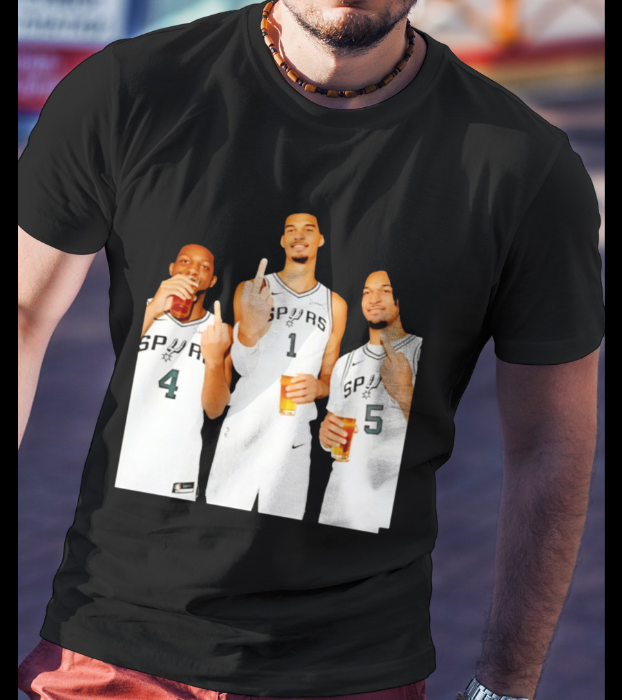 San Antonio Spurs Trinity Beers And Middle Finger Gesture T-Shirt