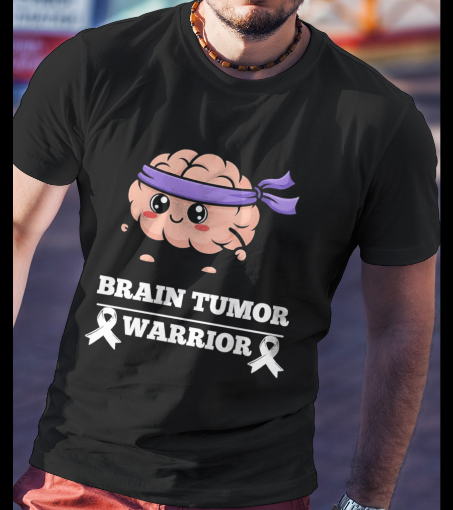 Brain Tumor Warrior Awareness Hope Strength Survivor T-Shirt