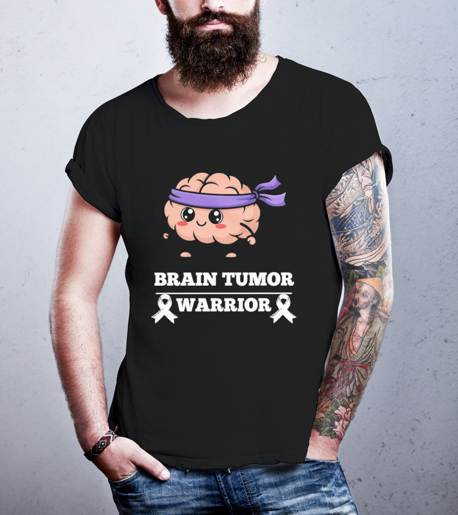 Brain Tumor Warrior Awareness Hope Strength Survivor T-Shirt