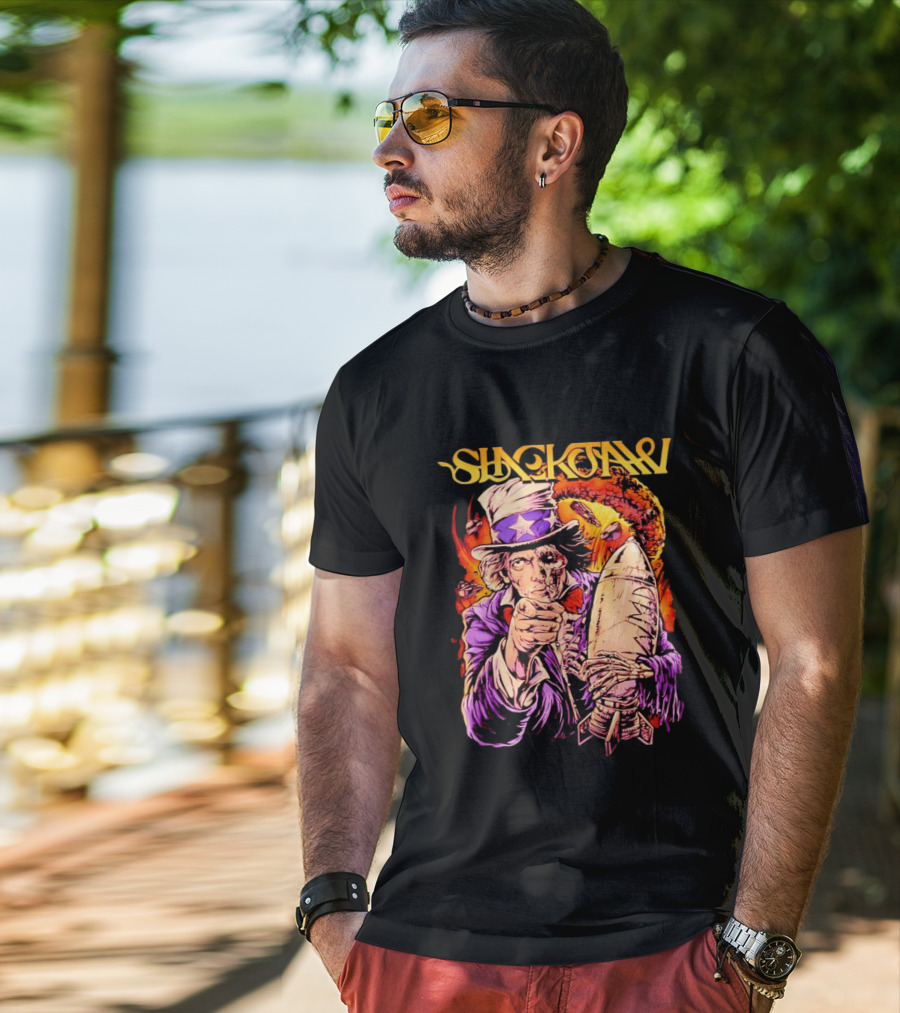 Slackjaw WMD Uncle Sam Nuclear Explosion Rocket T-Shirt