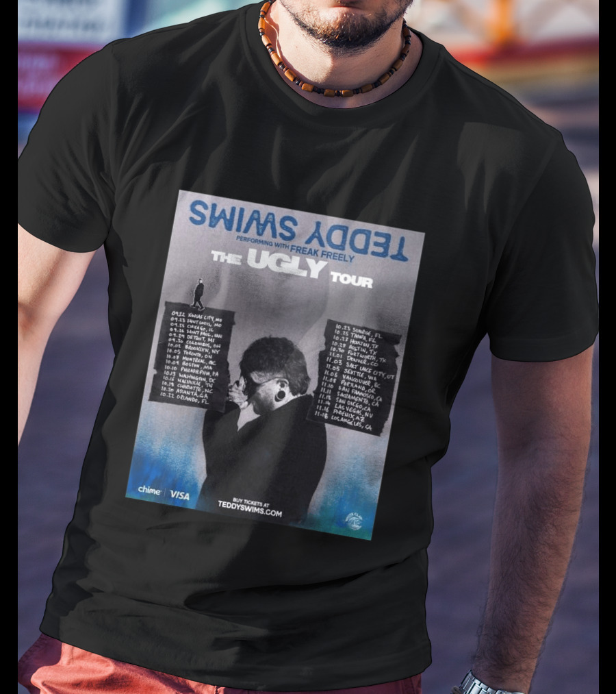 Teddy Swims The Ugly Tour 2026 Freak Freely Performance Schedule Tour Dates T-Shirt