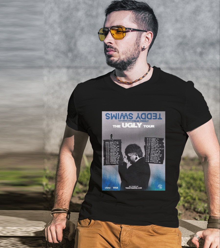 Teddy Swims The Ugly Tour 2026 Freak Freely Performance Schedule Tour Dates T-Shirt