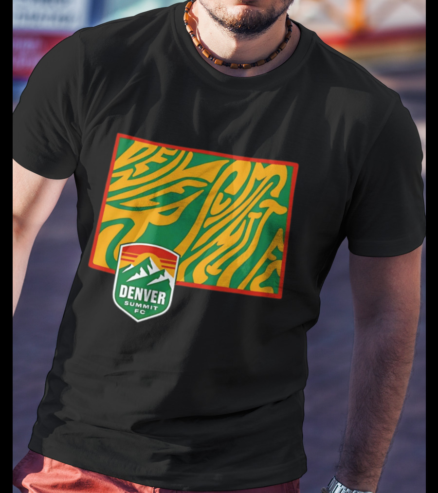 Denver Summit FC Groovy State Vibrant Mountain Soccer Club T-Shirt