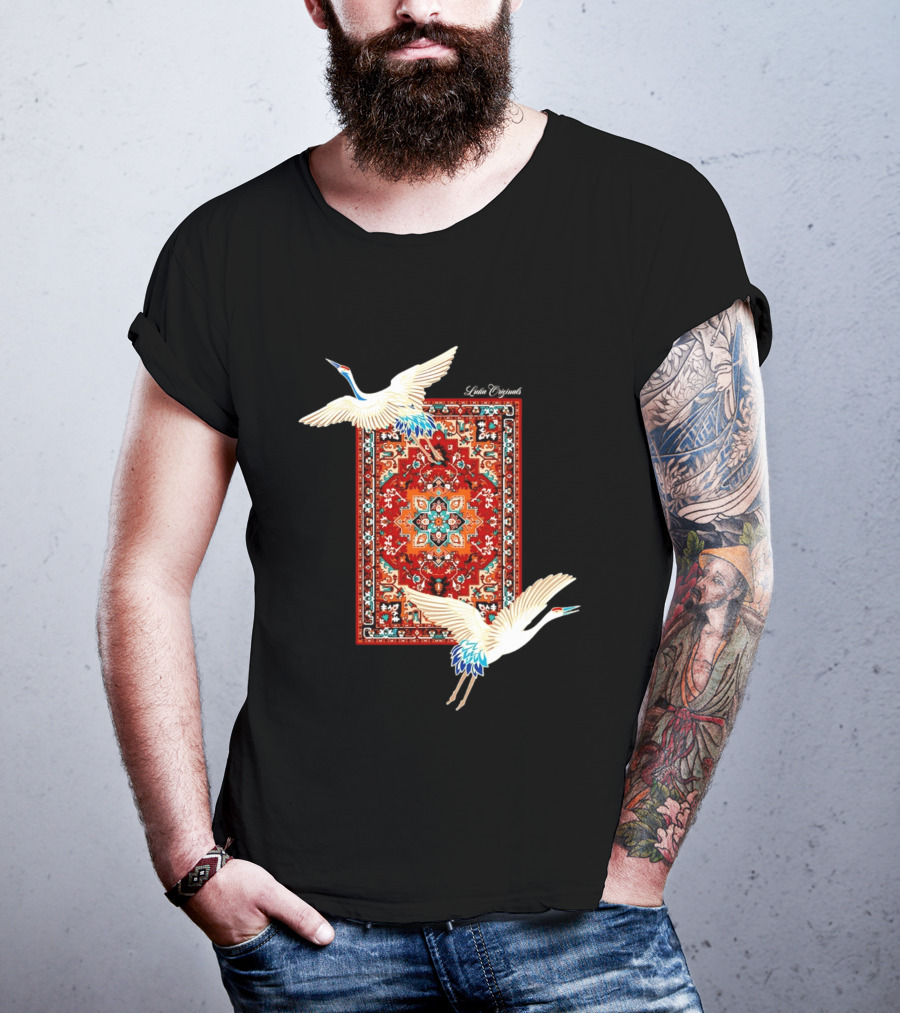 Fly Your Own Way Oriental Crane Carpet T-Shirt