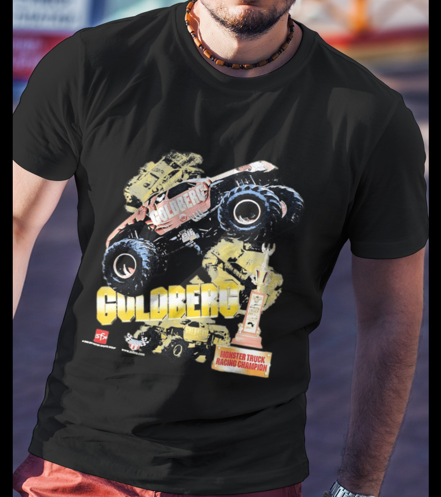 GOLDBERG Monster Truck Racing Champion Trophy SFX Block Party T-Shirt