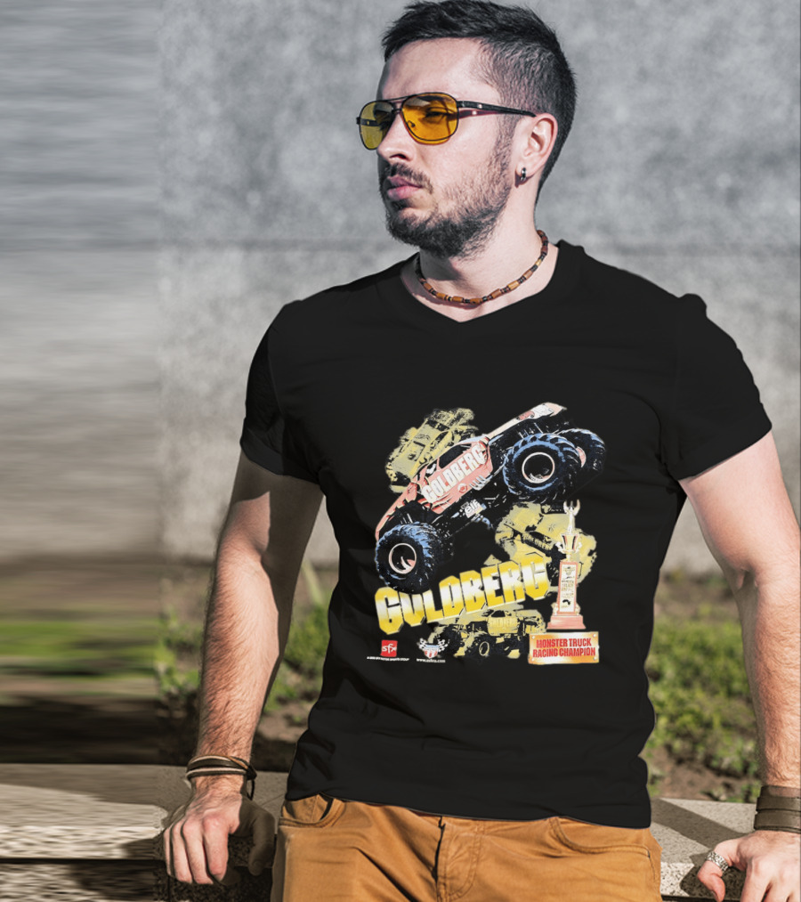 GOLDBERG Monster Truck Racing Champion Trophy SFX Block Party T-Shirt