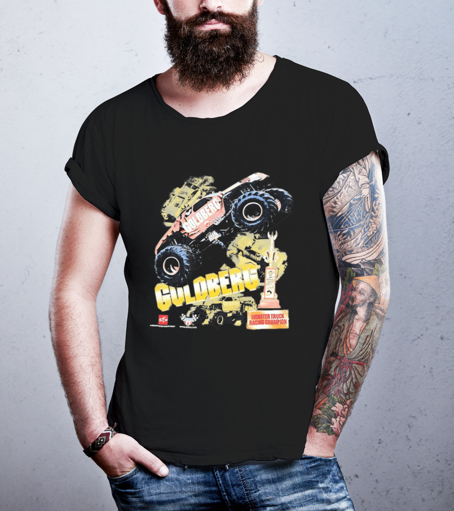 GOLDBERG Monster Truck Racing Champion Trophy SFX Block Party T-Shirt
