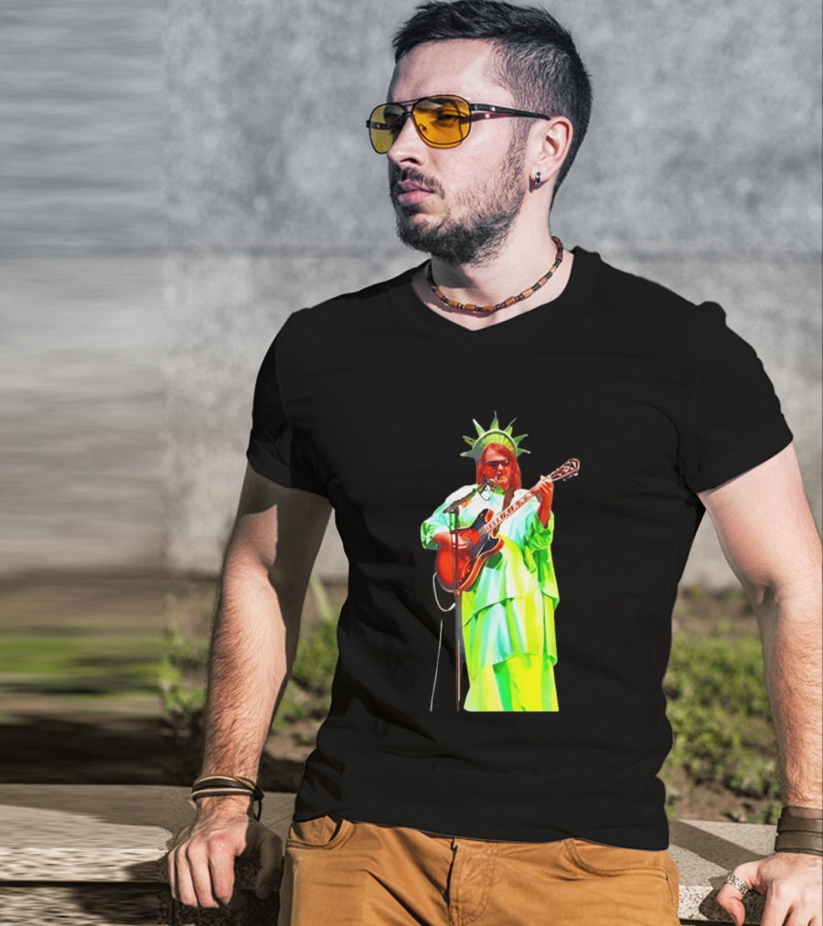Randy Crabtree Widespread Panic Statue Of Liberty Guitarist T-Shirt