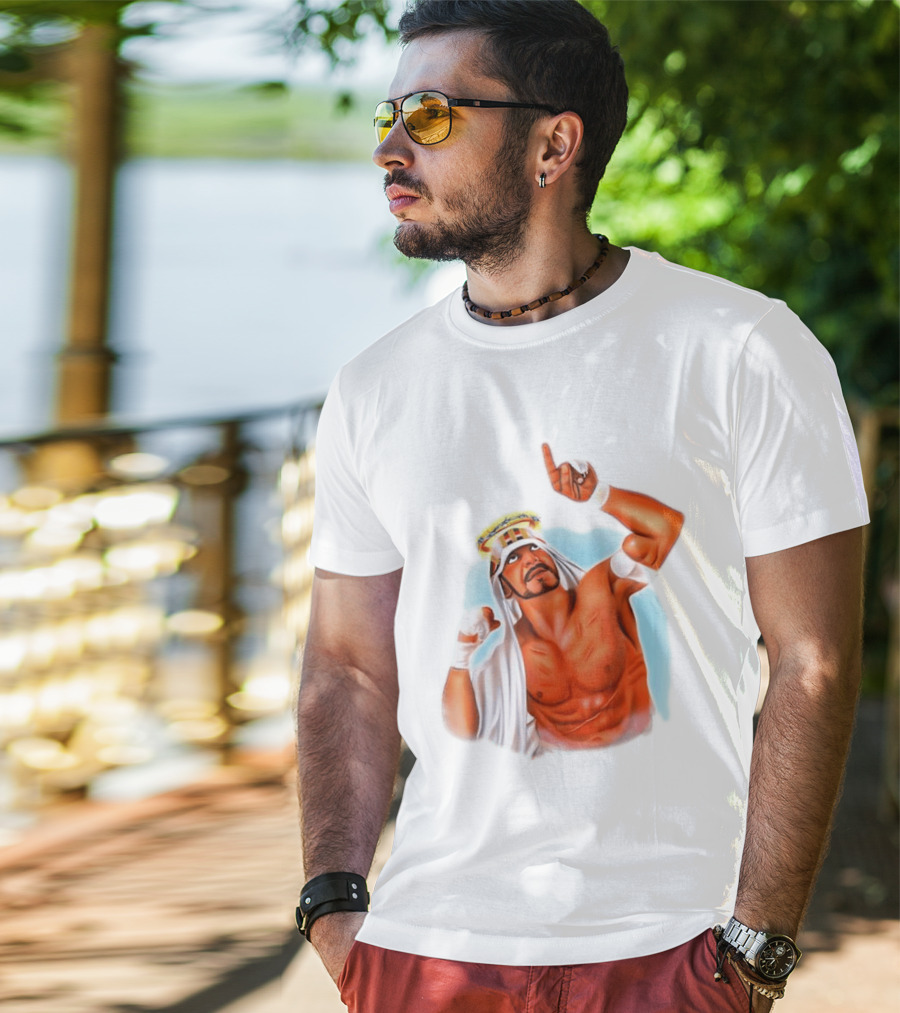 Sabu Airbrush Professional Wrestling Legend Iconic Pose T-Shirt
