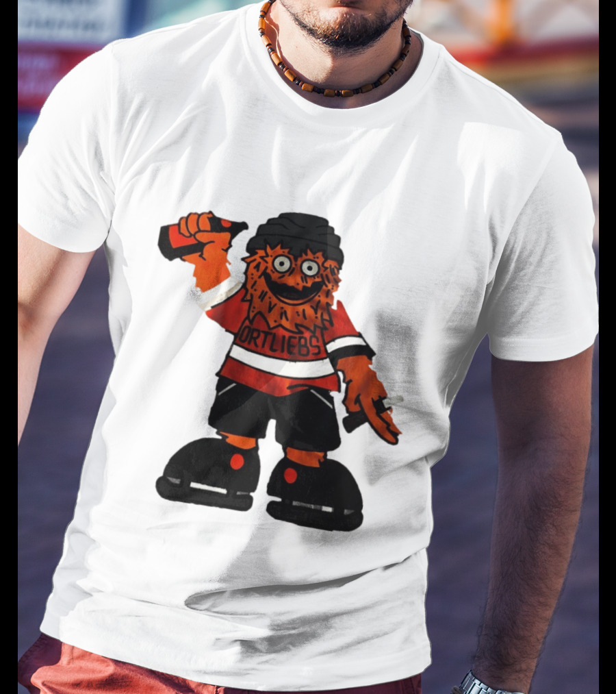 Gritty Philadelphia Flyers Hockey Club Ortliebs Mascot Pose T-Shirt