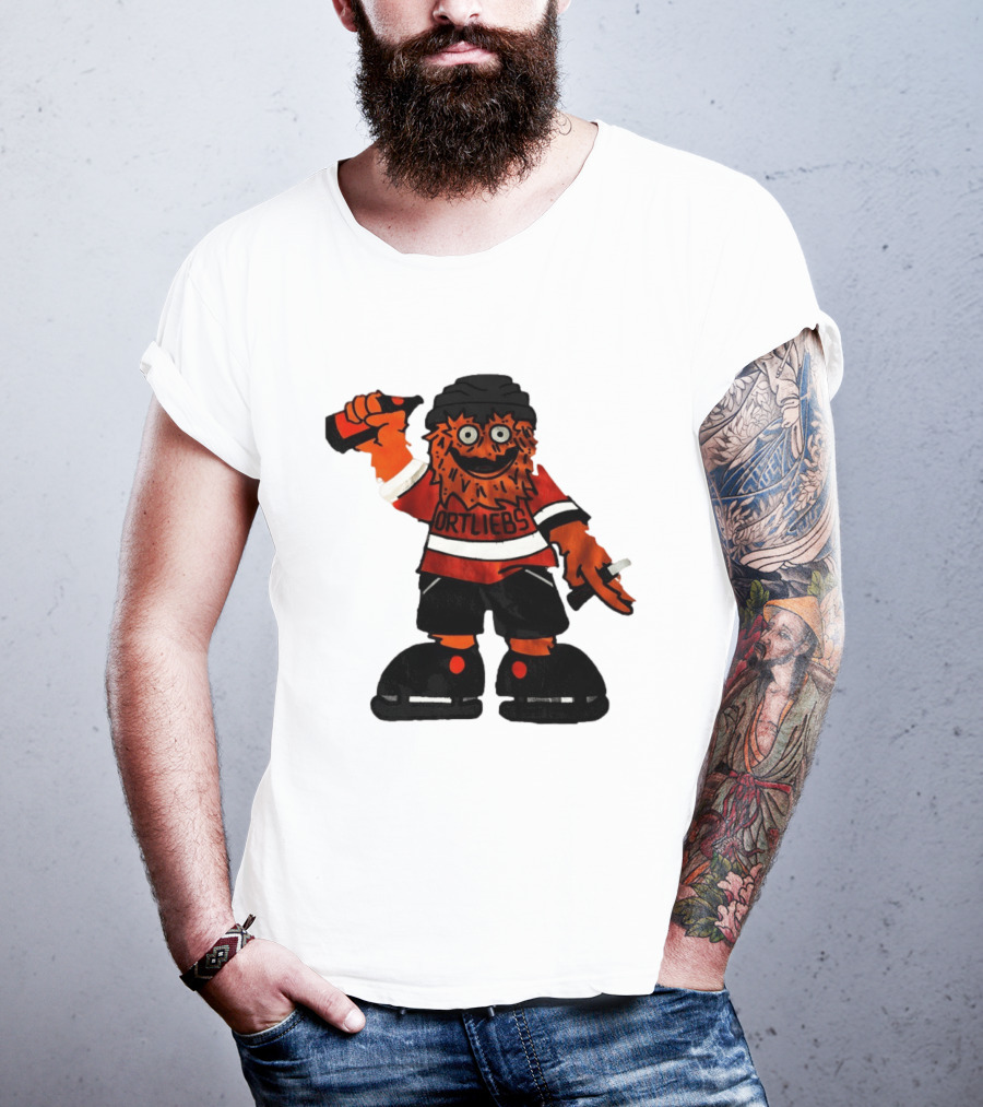 Gritty Philadelphia Flyers Hockey Club Ortliebs Mascot Pose T-Shirt