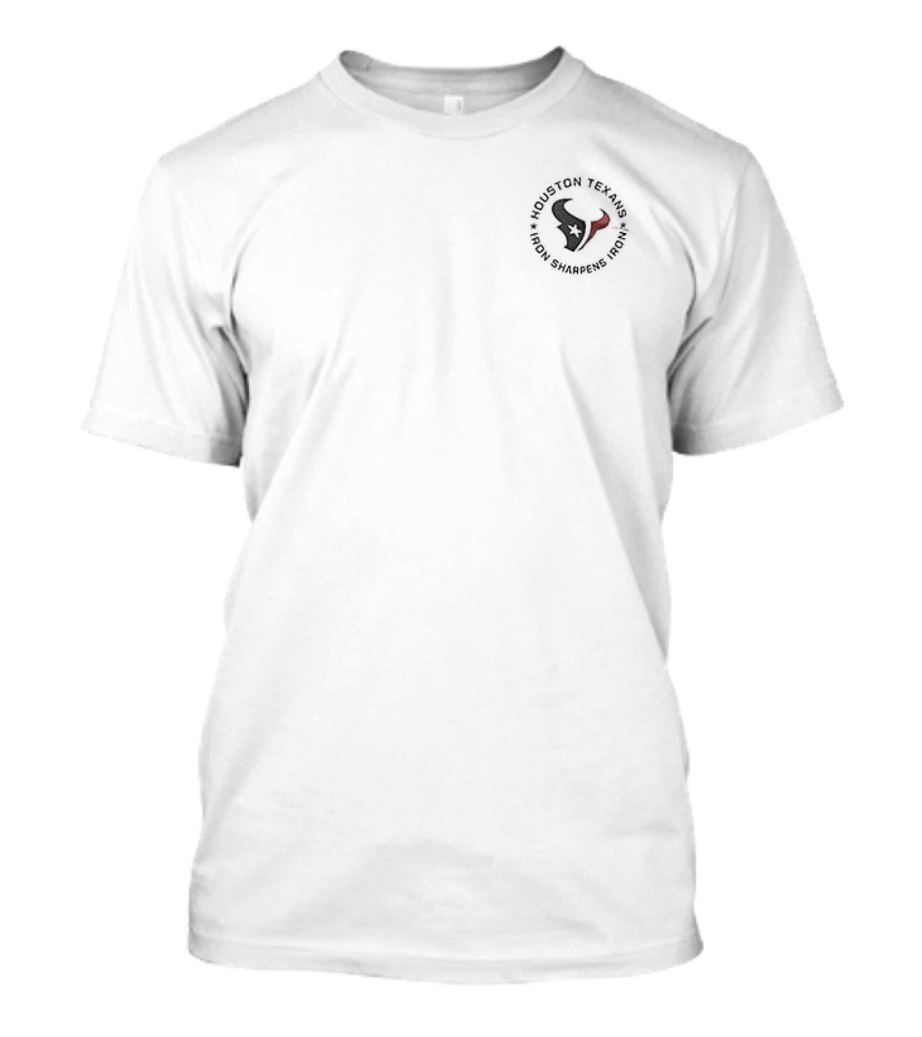 Houston Texans Iron Sharpens Iron Helmet Football Team Spirit T-Shirt