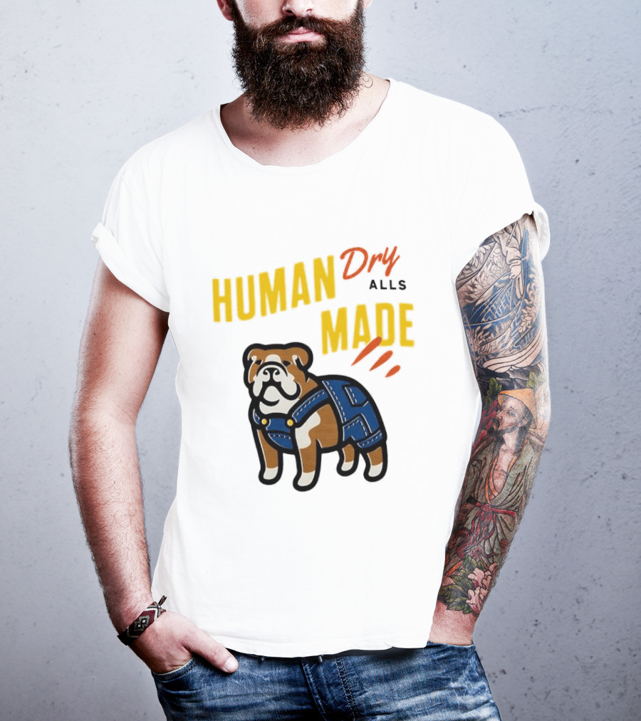 Human Made Dry Alls Bulldog In Overalls T-Shirt