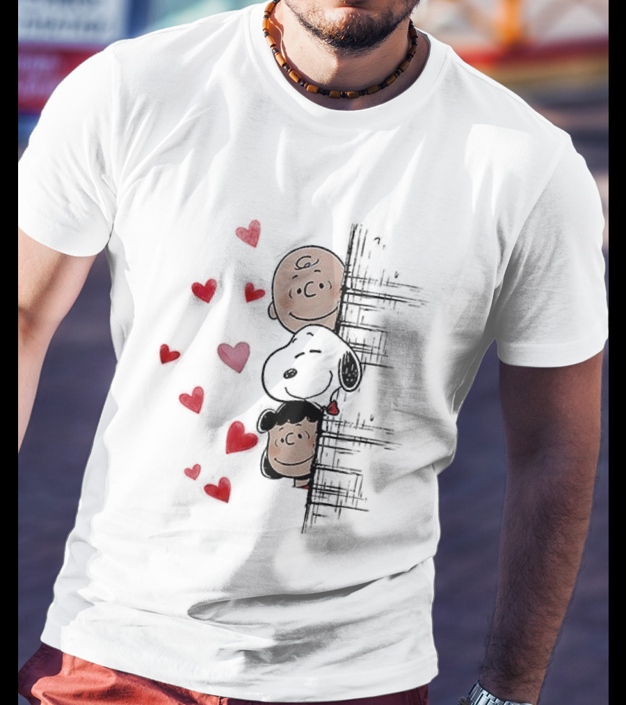 Snoopy Peanuts Friends Hearts Cuter Than Cupid Valentine's Day T-Shirt