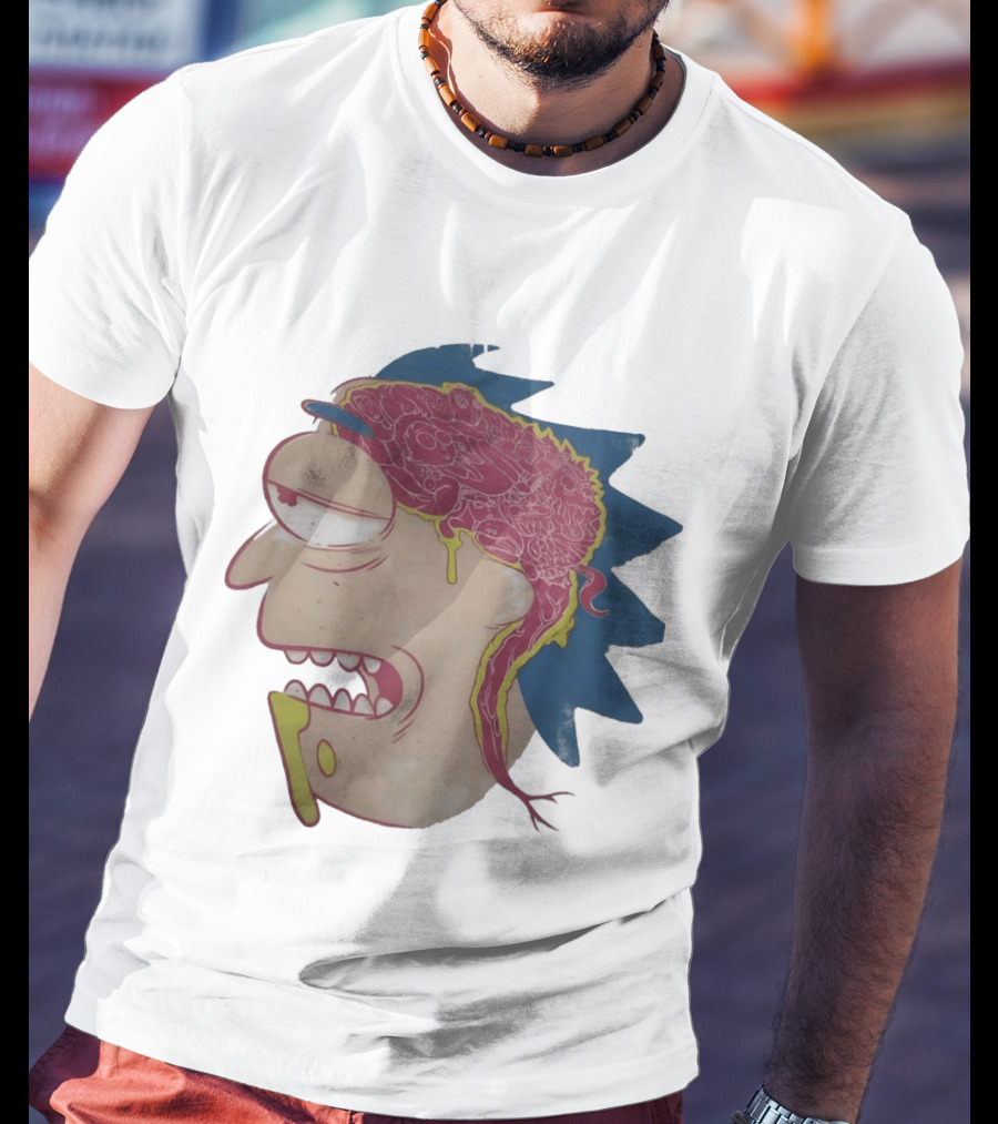 Morty Head Horror Brain Exposure Rick And Morty T-Shirt