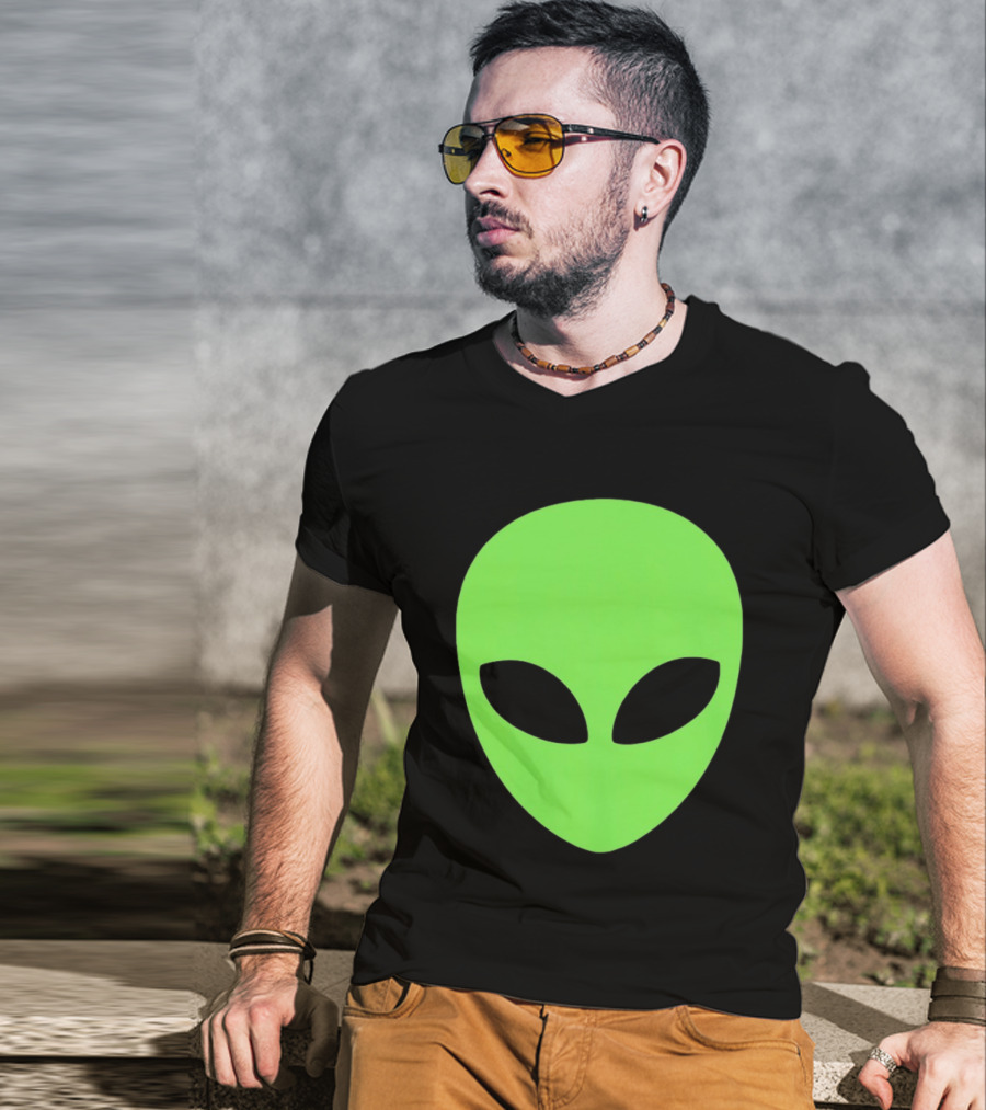 Alien Face 2026 Green Mask T-Shirt