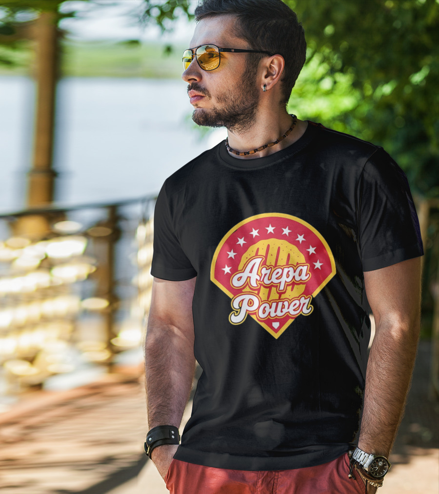 Arepa Power Honor Venezuelan MLB Players Red Baseball T-Shirt