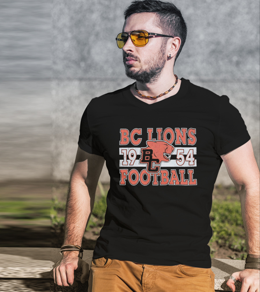 BC Lions Football 1954 Retro Style Compilation T-Shirt