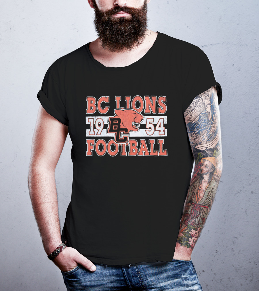 BC Lions Football 1954 Retro Style Compilation T-Shirt