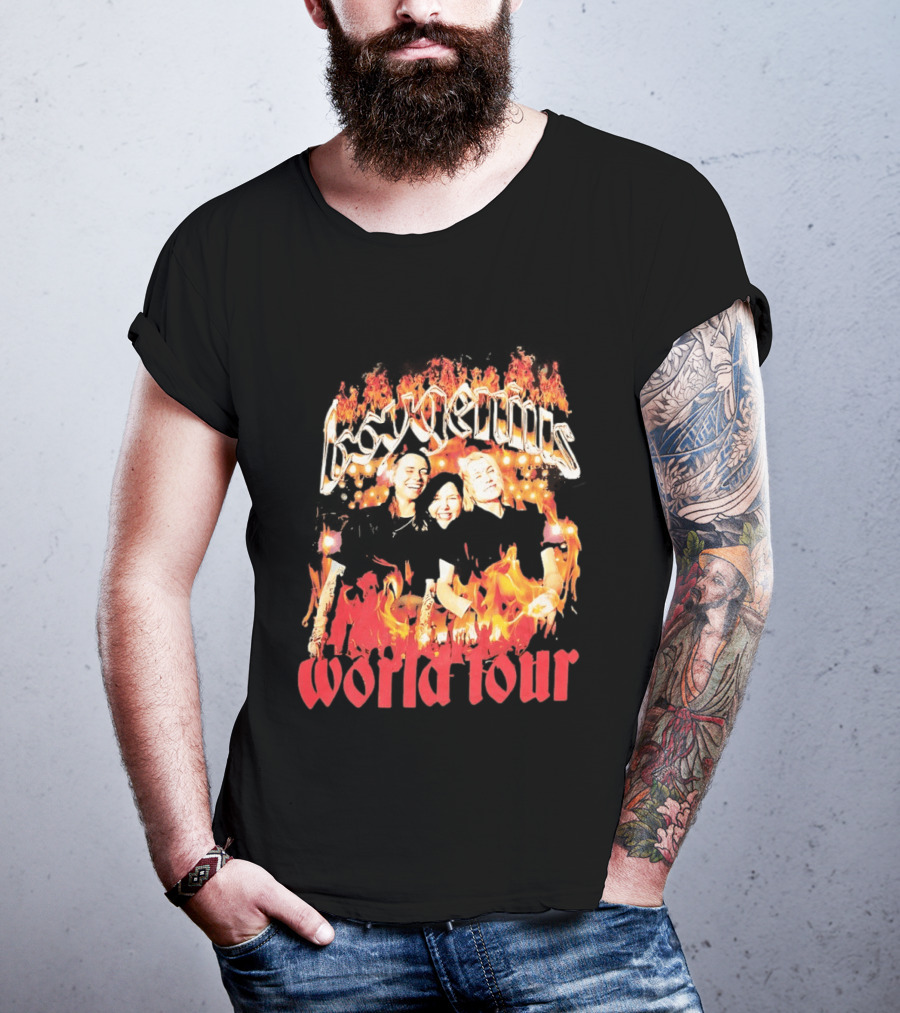 Boygenius World Tour Flaming Portraits T-Shirt