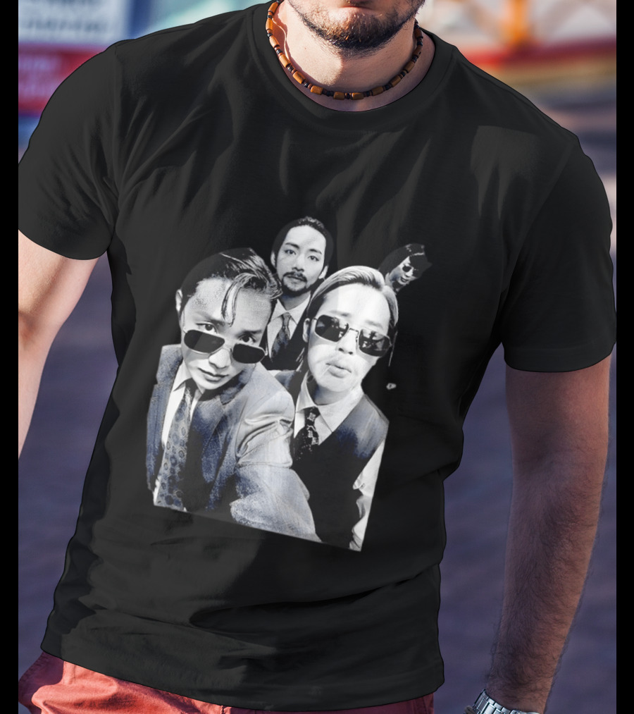 BTS Arirang World Tour Kpop Band Retro Suit Sunglasses T-Shirt