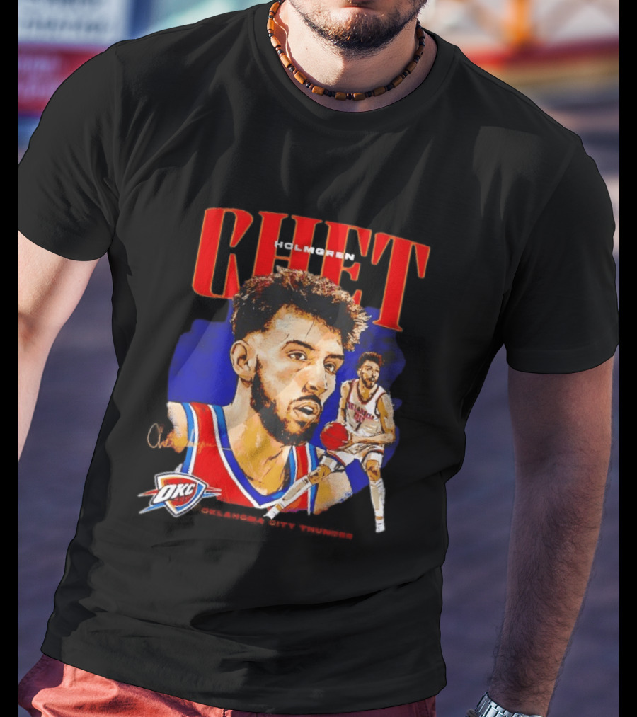 Chet Holmgren Oklahoma City Thunder Player Action OKC T-Shirt