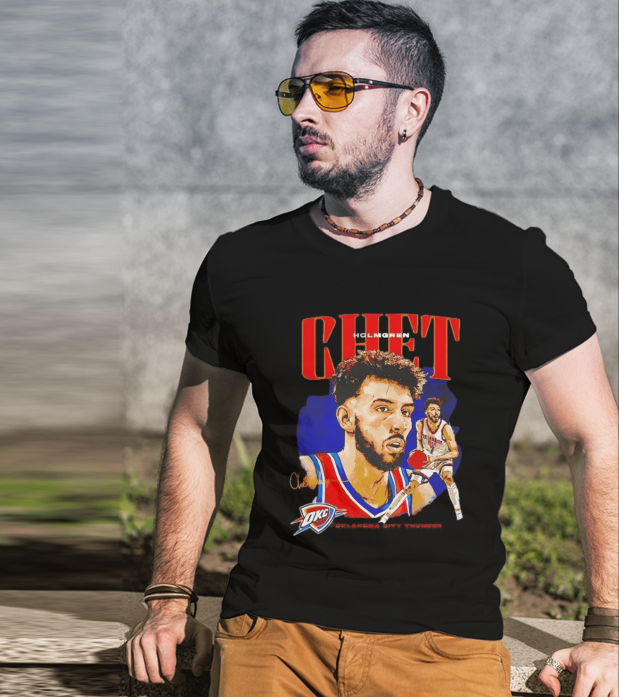 Chet Holmgren Oklahoma City Thunder Player Action OKC T-Shirt