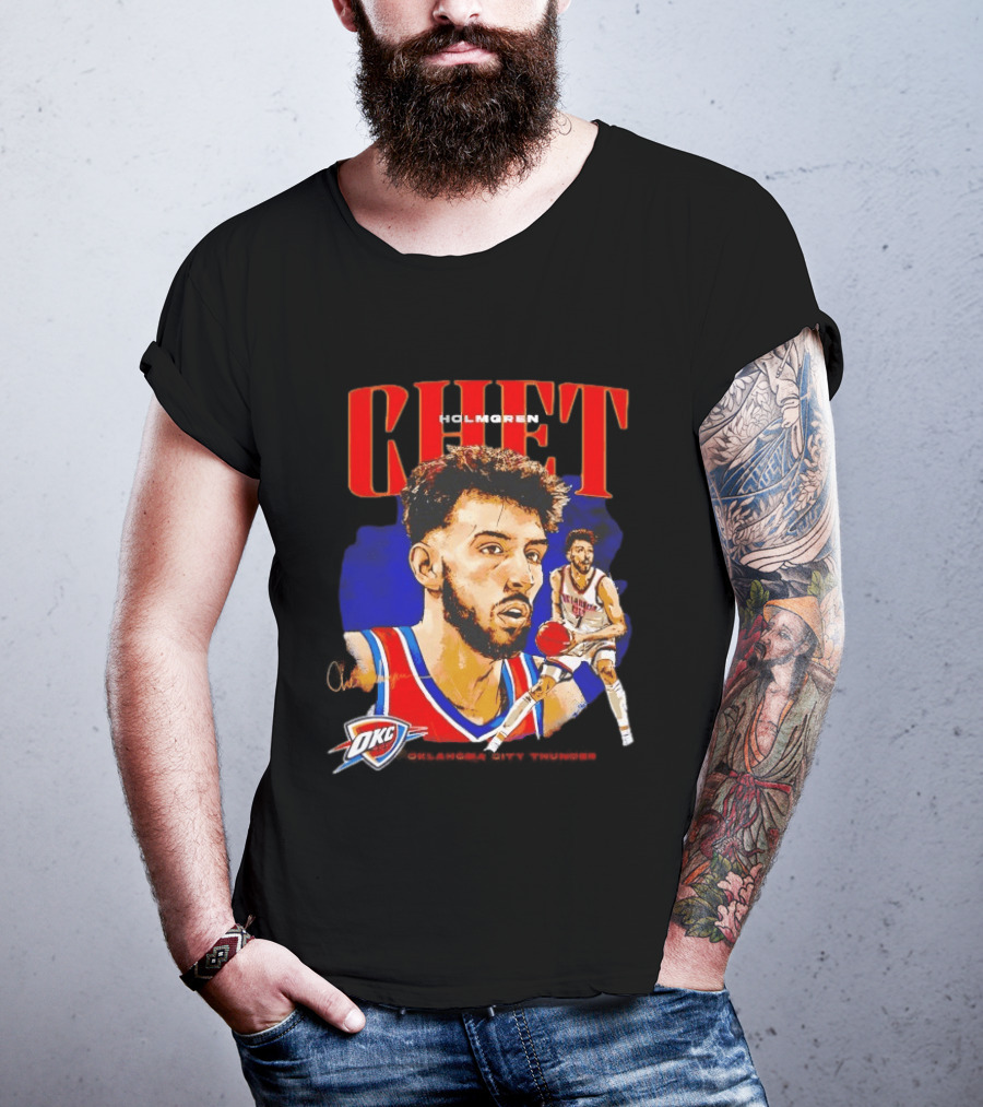 Chet Holmgren Oklahoma City Thunder Player Action OKC T-Shirt