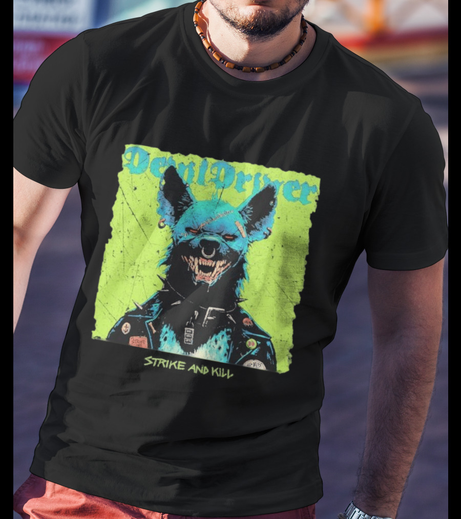DevilDriver 2026 Strike And Kill Blue Canine With Punk Jacket T-Shirt