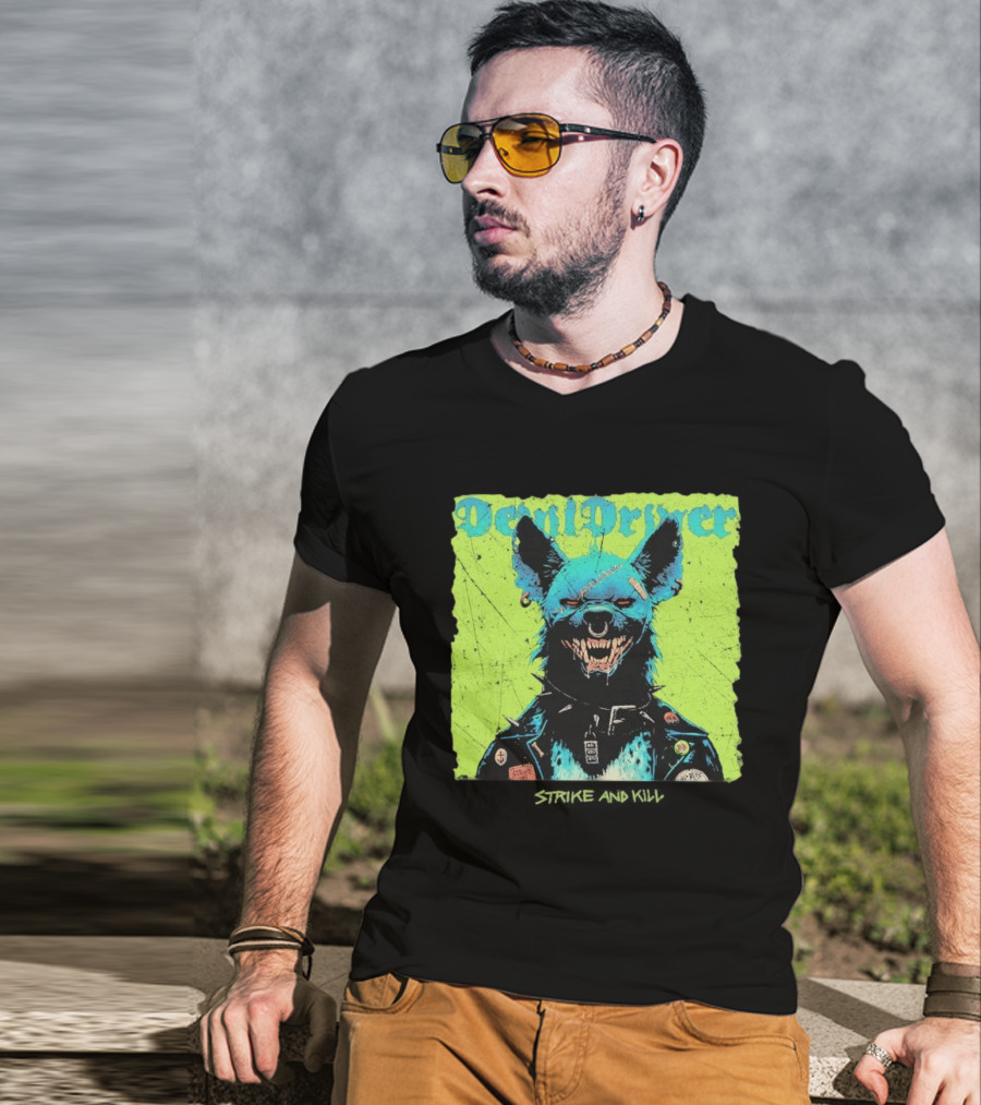 DevilDriver 2026 Strike And Kill Blue Canine With Punk Jacket T-Shirt