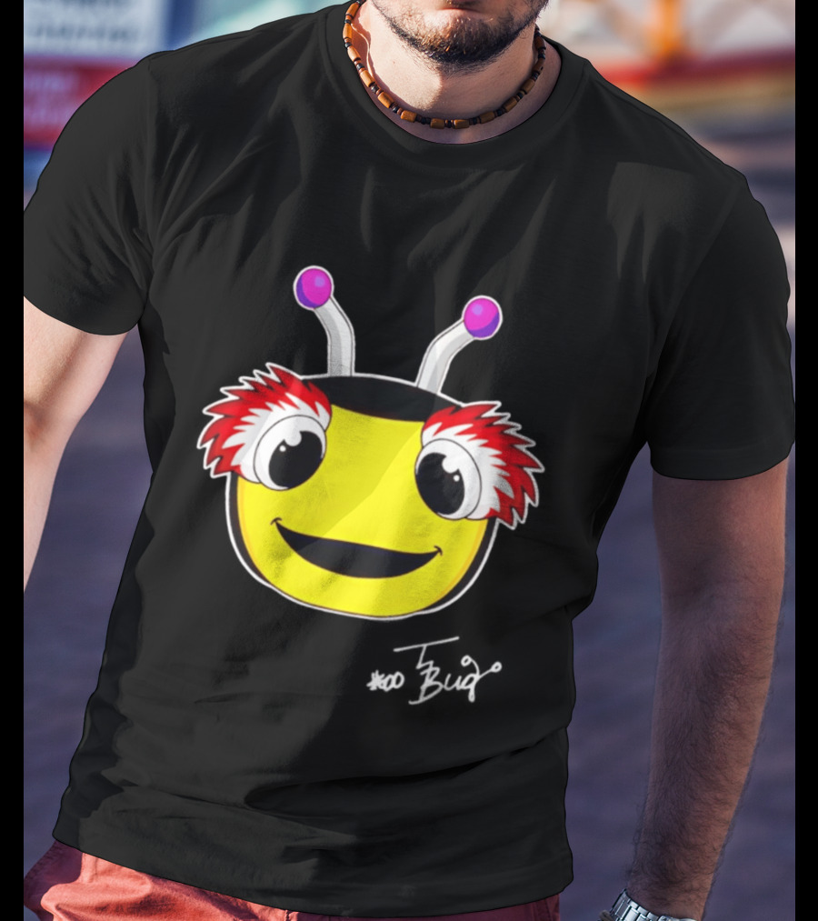 Tampa Bay Lightning Thunderbug Mascot Yellow Face Cartoon T-Shirt