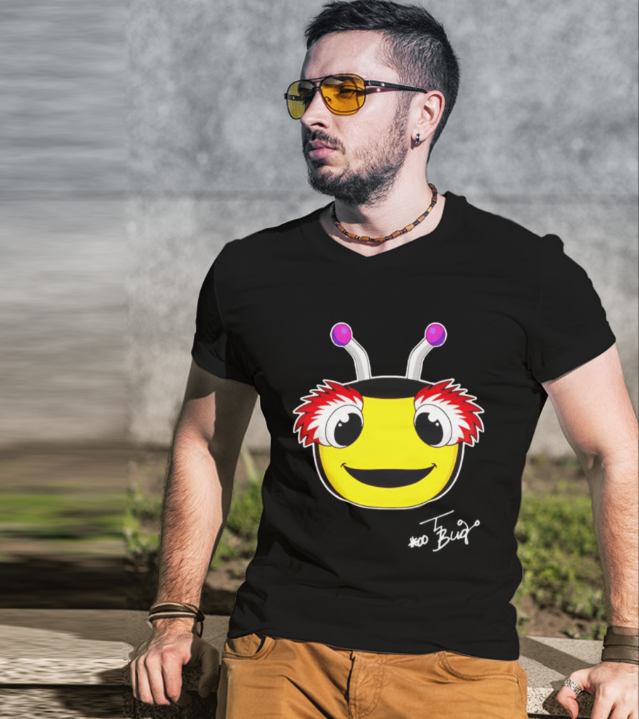 Tampa Bay Lightning Thunderbug Mascot Yellow Face Cartoon T-Shirt