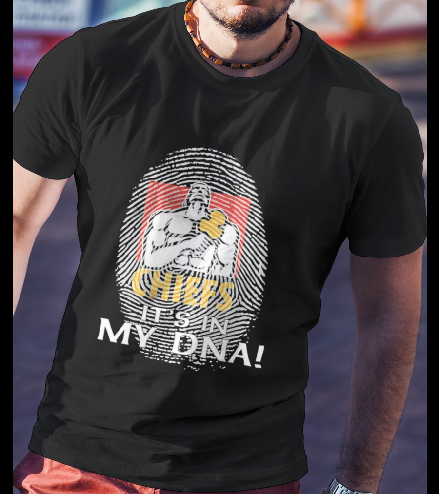 Gallagher Chiefs Football It's In My DNA Fingerprint 2026 T-Shirt