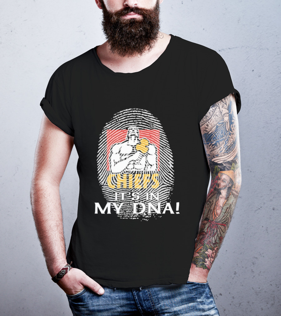 Gallagher Chiefs Football It's In My DNA Fingerprint 2026 T-Shirt