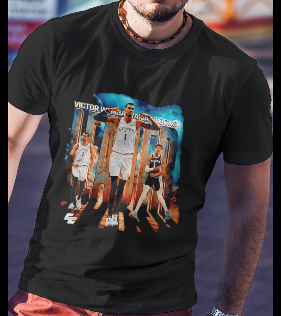 Victor Wembanyama San Antonio Spurs Blocks Leader T-Shirt