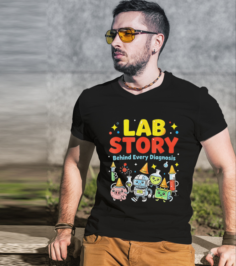 Lab Story Behind Every Diagnosis Week 2026 Medical Laboratory Technician Team T-Shirt