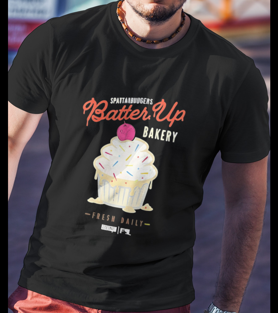Batter Up Bakery Fresh Daily Cupcake Baseball T-Shirt