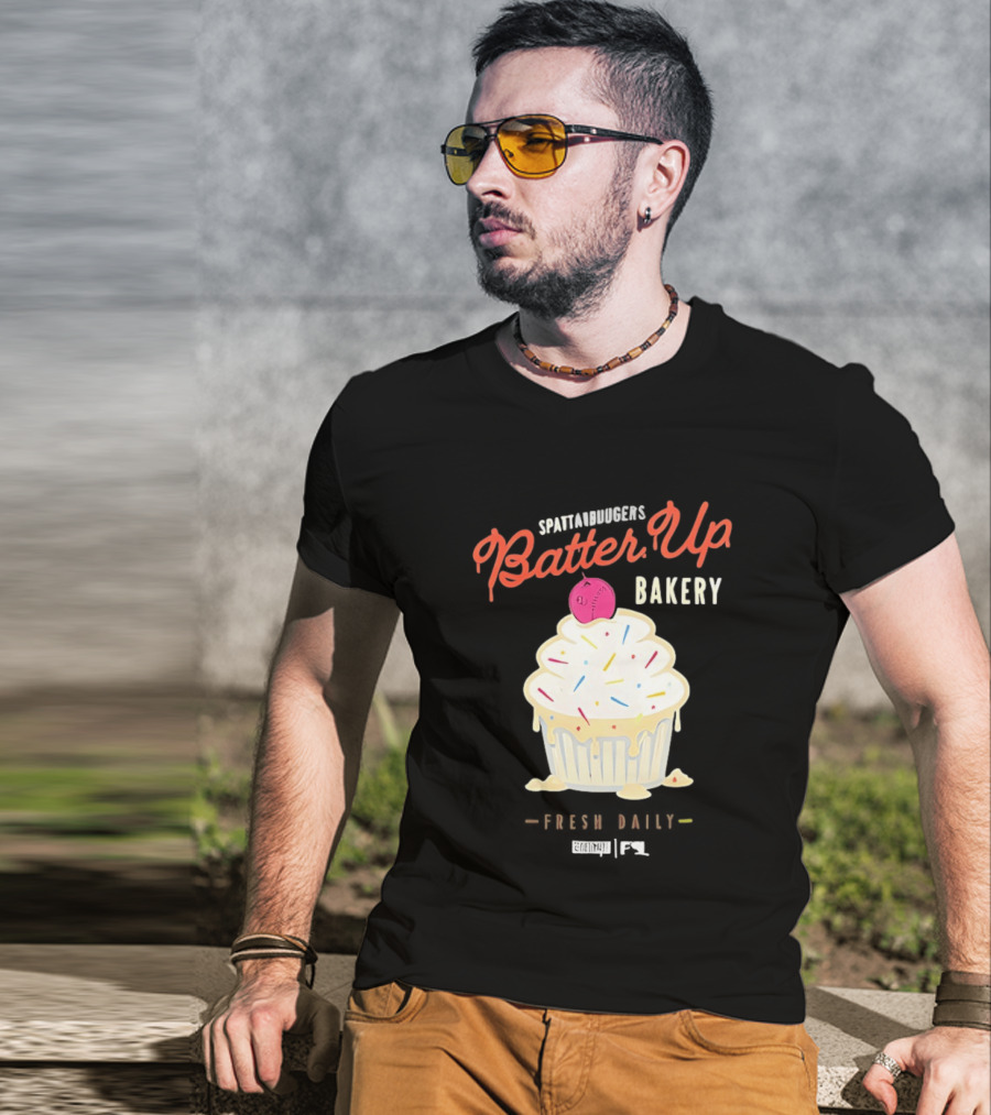 Batter Up Bakery Fresh Daily Cupcake Baseball T-Shirt