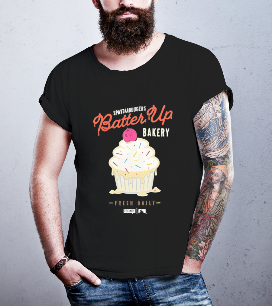 Batter Up Bakery Fresh Daily Cupcake Baseball T-Shirt