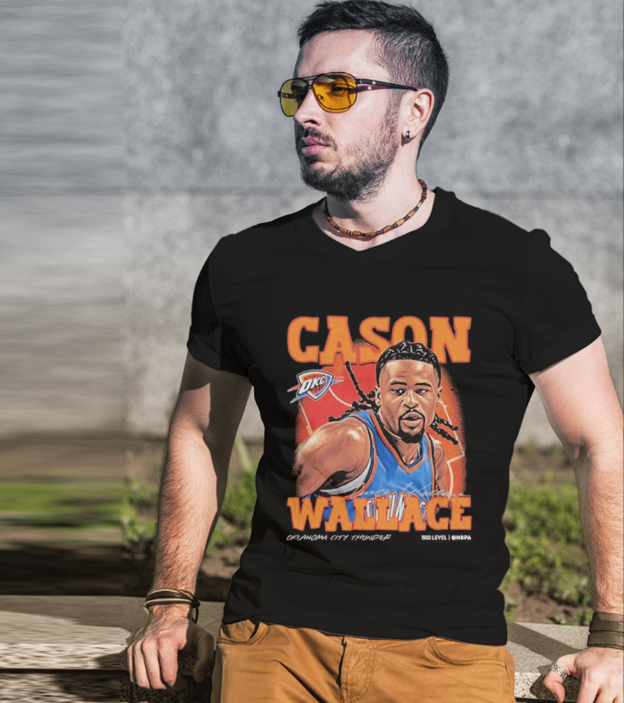 Cason Wallace OKC Thunder NBA Basketball Player T-Shirt