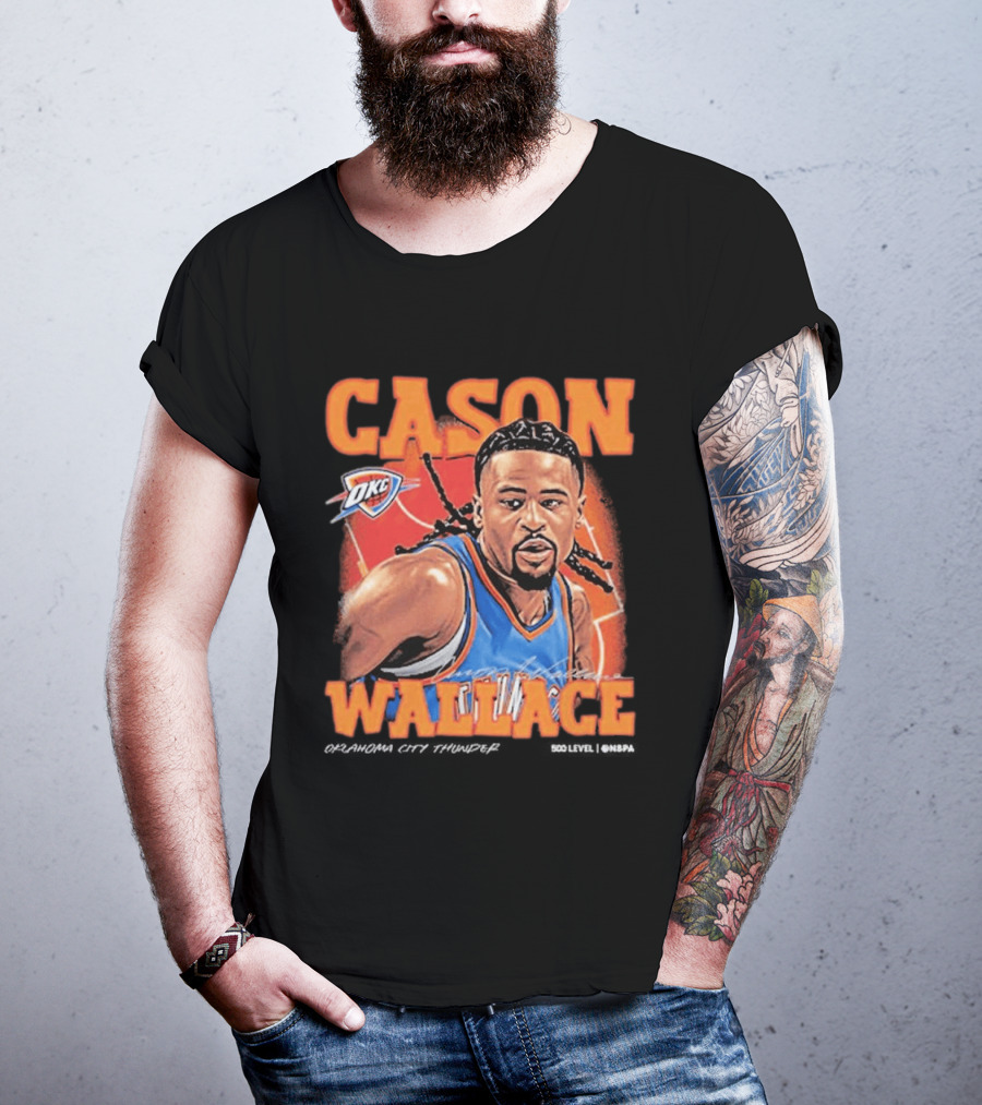 Cason Wallace OKC Thunder NBA Basketball Player T-Shirt
