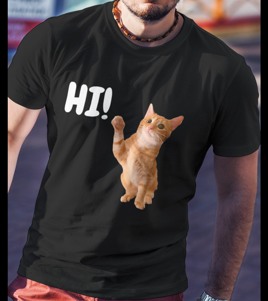 Cat Dandy Hi Paw Wave T-Shirt