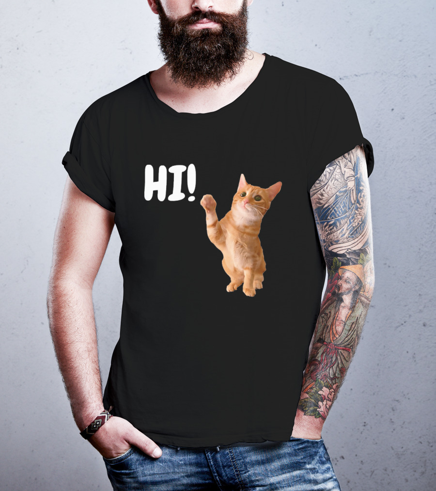 Cat Dandy Hi Paw Wave T-Shirt
