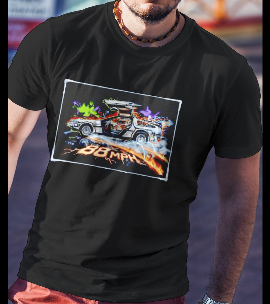 Back To The Future DeLorean DMC 12 88 MPH Iconic Movie Car T-Shirt