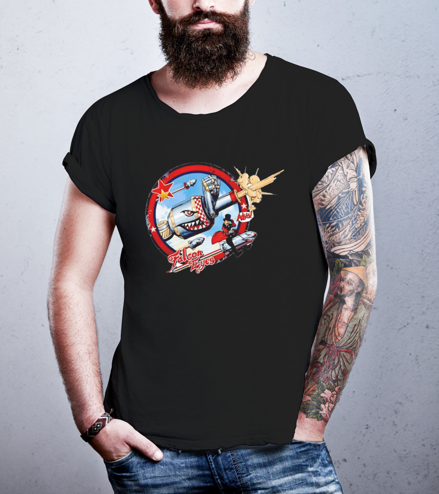 Falcon Eyes WWII Fighter Jet Adios Rocket Punch Action T-Shirt
