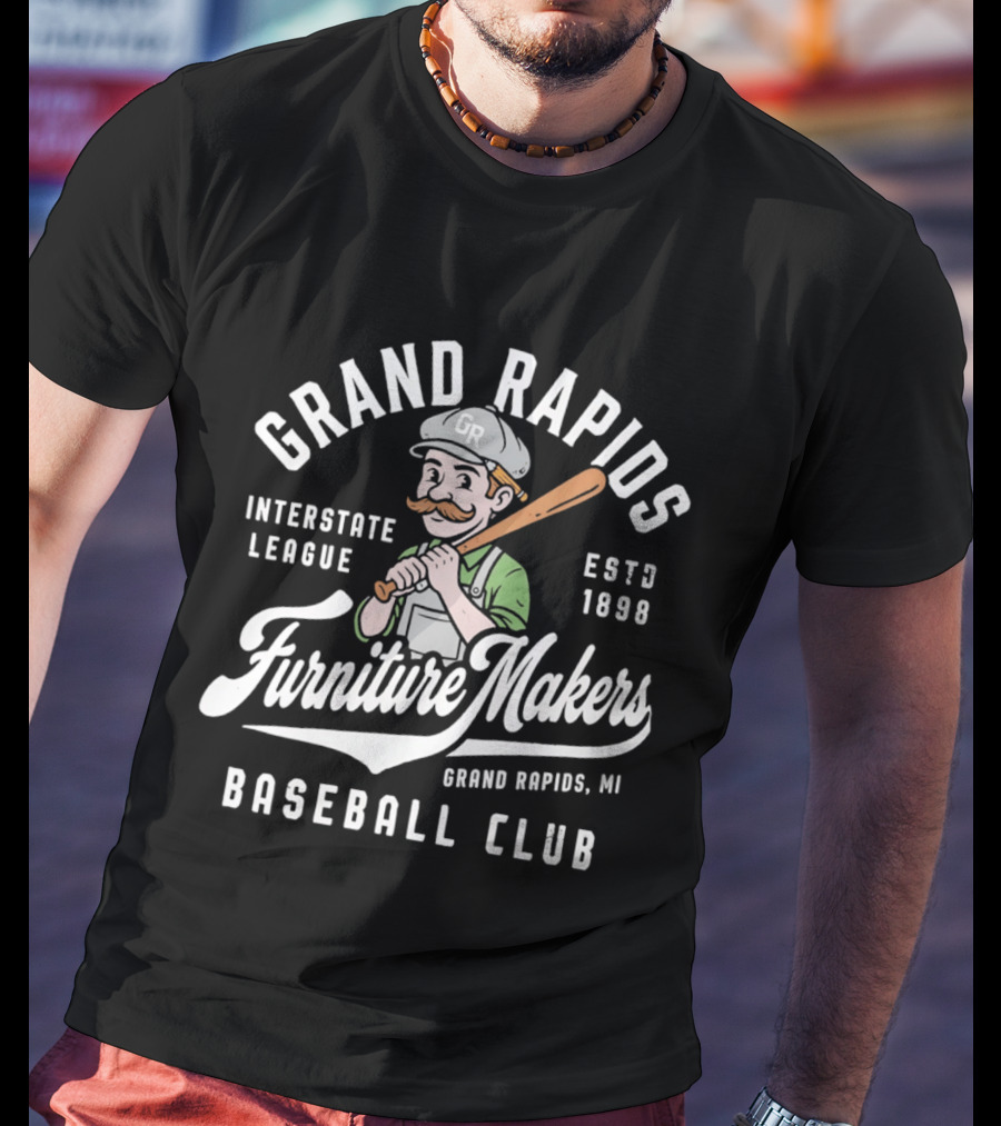 Grand Rapids Furniture Makers Baseball Club Interstate League Est 1898 T-Shirt