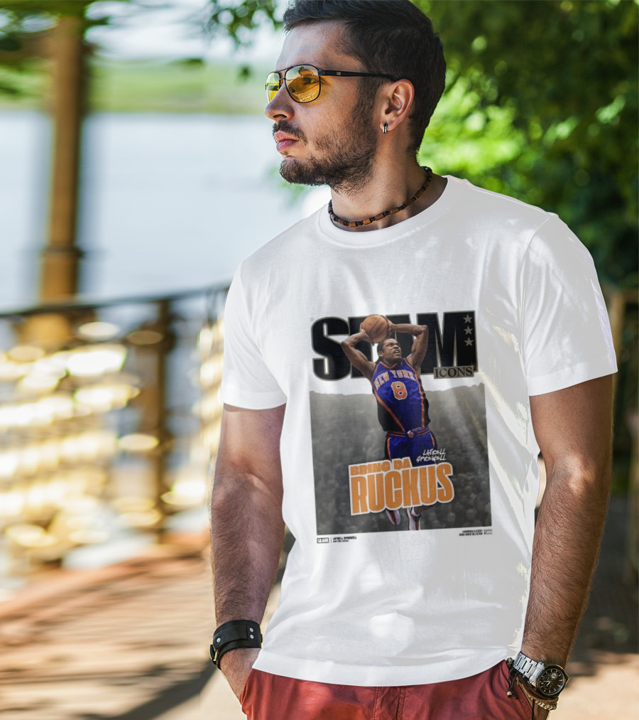 Slam Icons Latrell Sprewell Bring Da Ruckus New York Knicks T-Shirt