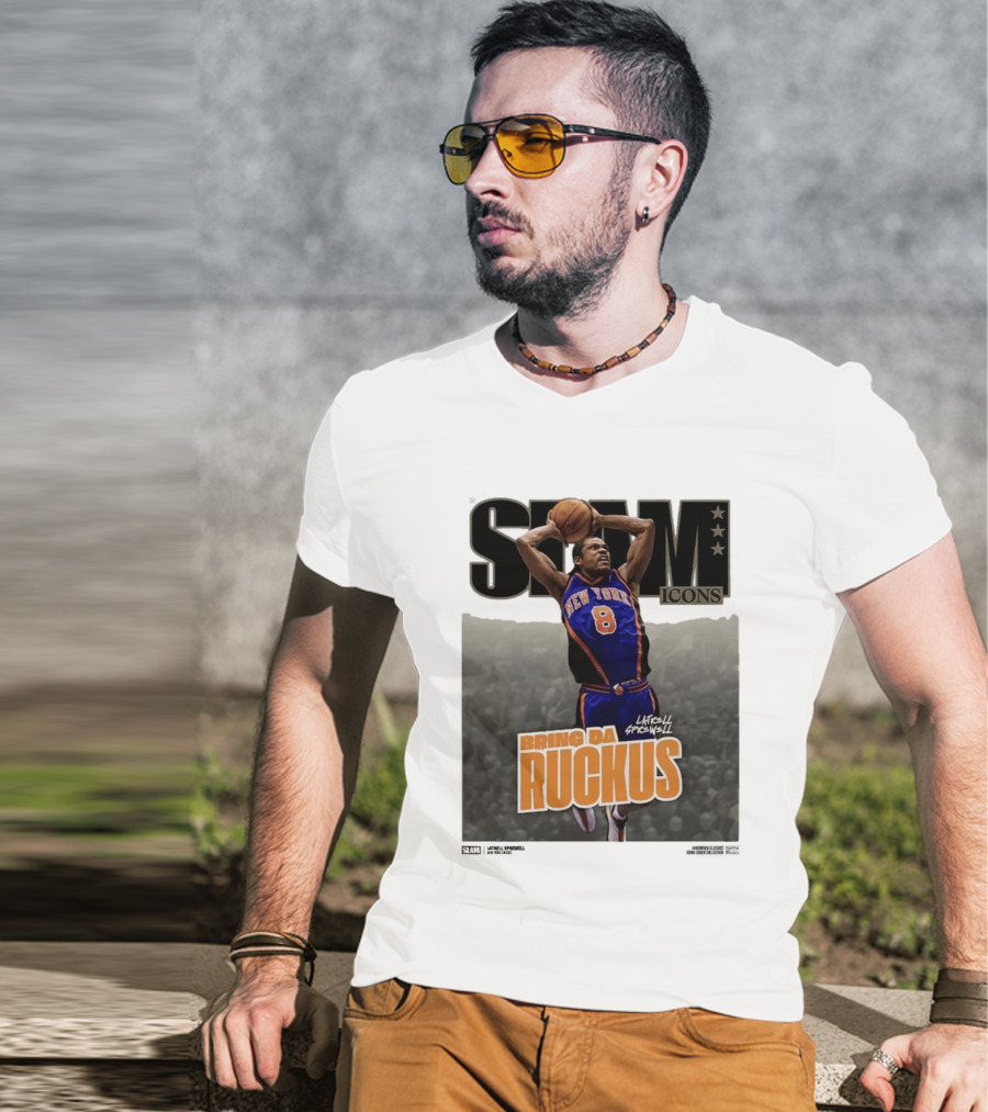 Slam Icons Latrell Sprewell Bring Da Ruckus New York Knicks T-Shirt